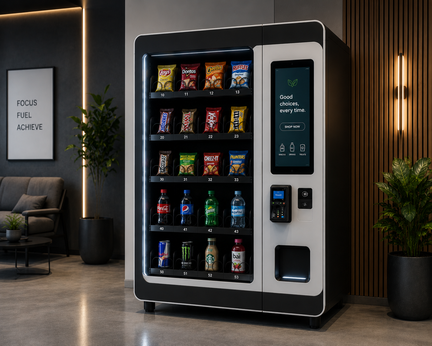 Specialty vending machine showcase