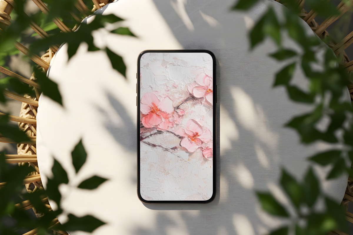 Whispering Cherry Blossoms Spring iPhone Wallpaper