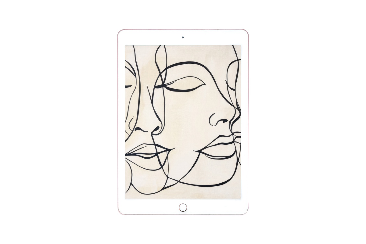Artistic Silhouettes of Expression neutral iPad wallpaper