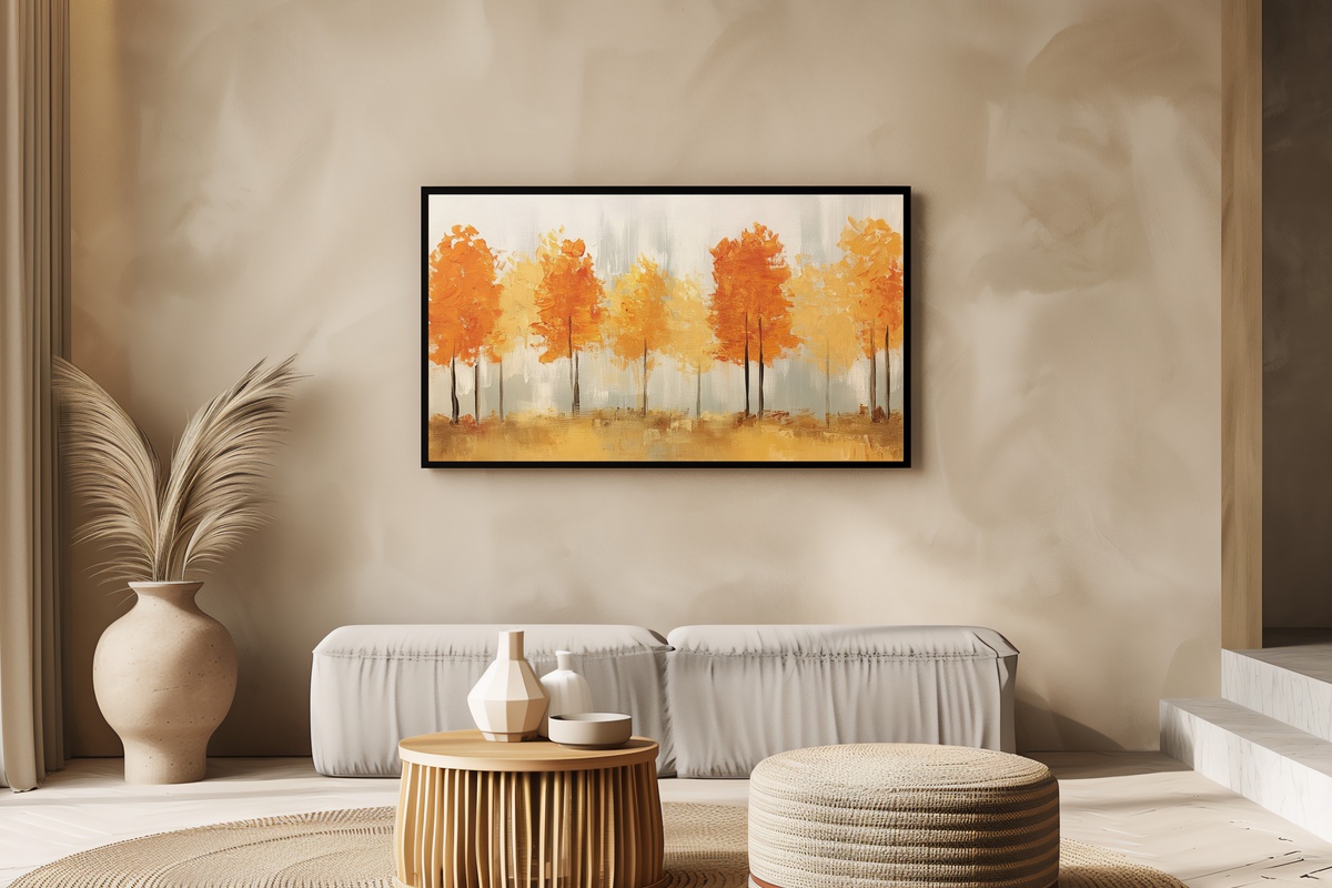 Abstract Autumn Trees Dance Fall Frame TV Art