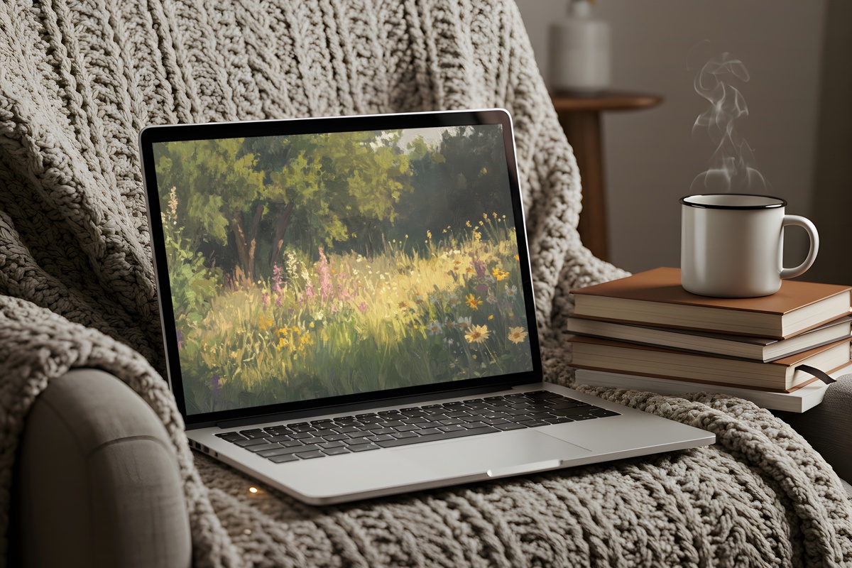 Gentle Radiance Over Secret Garden Summer Desktop Wallpaper