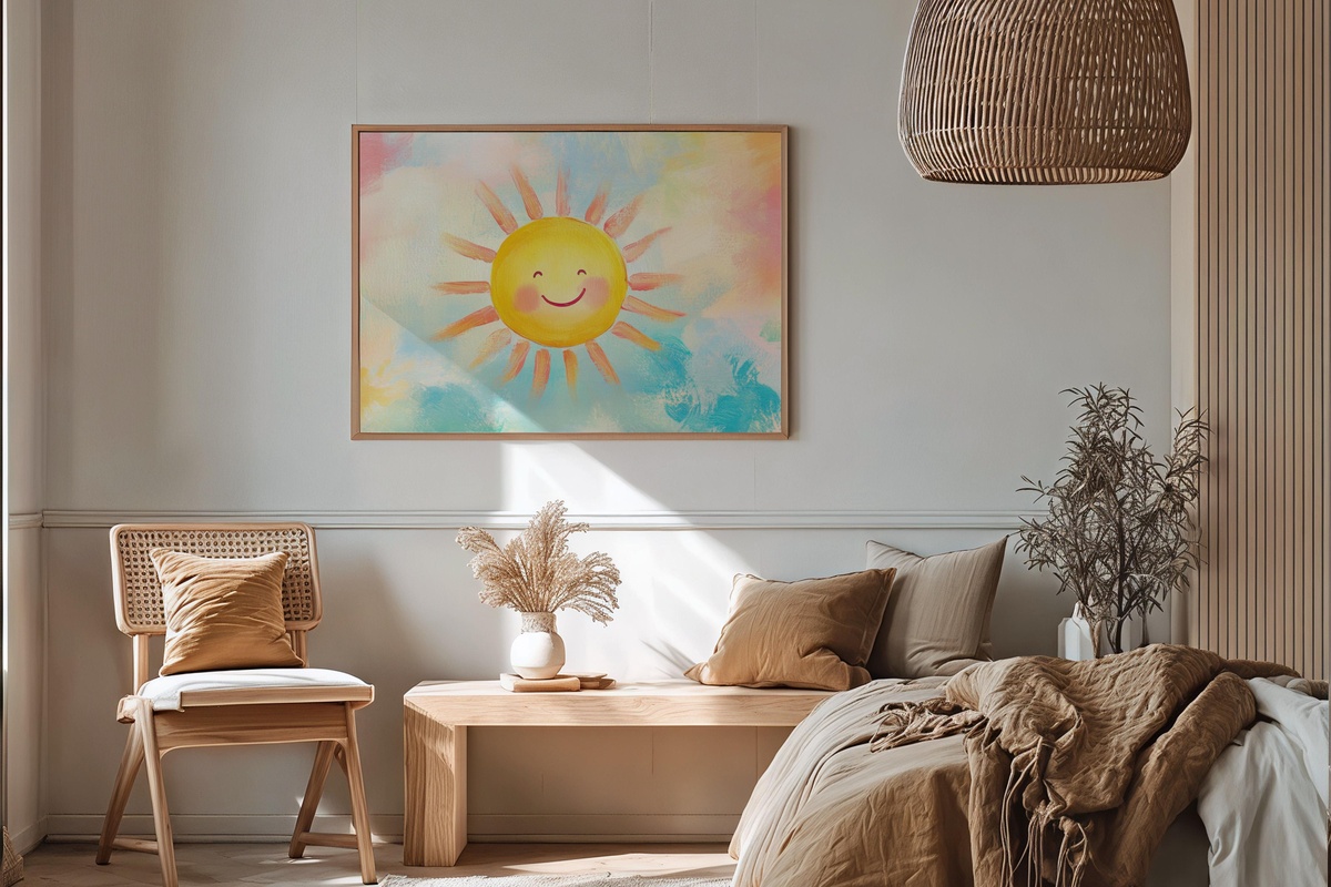 Radiant Sunshine Delight in Pastels Nursery Printable Wall Art