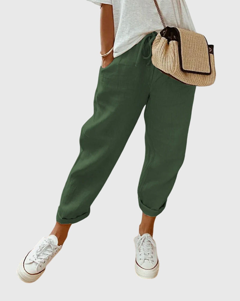 Lavisa - Elegant Women's High Waist Straight Leg Pants