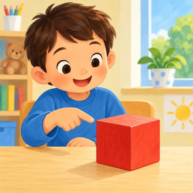 Scene: The block is a cube.