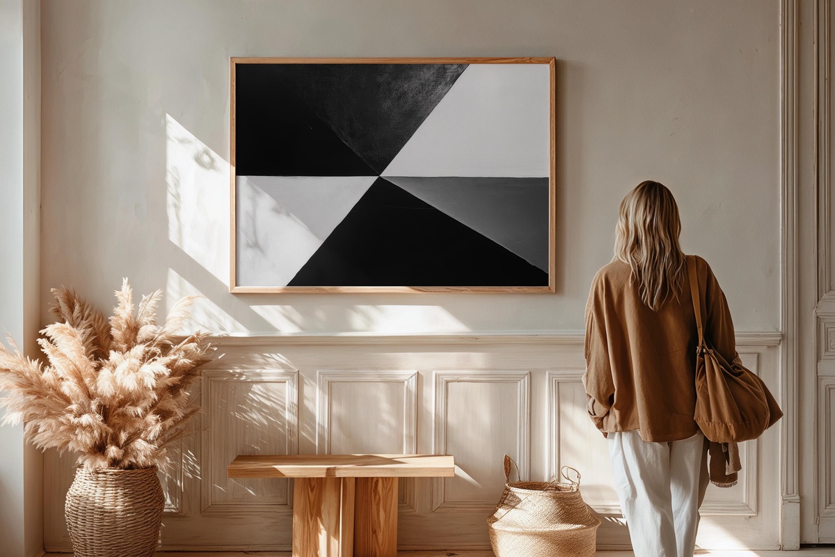 Bold Black & White Harmony - Printable Wall Art