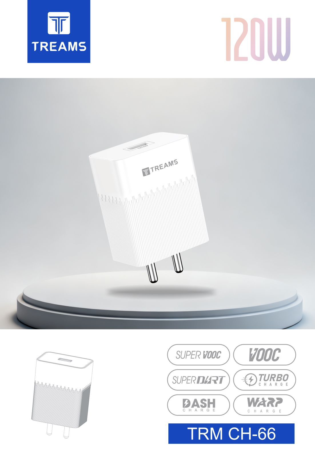 Treams TRM CH - 66 - FLASH CHARGER - 120W