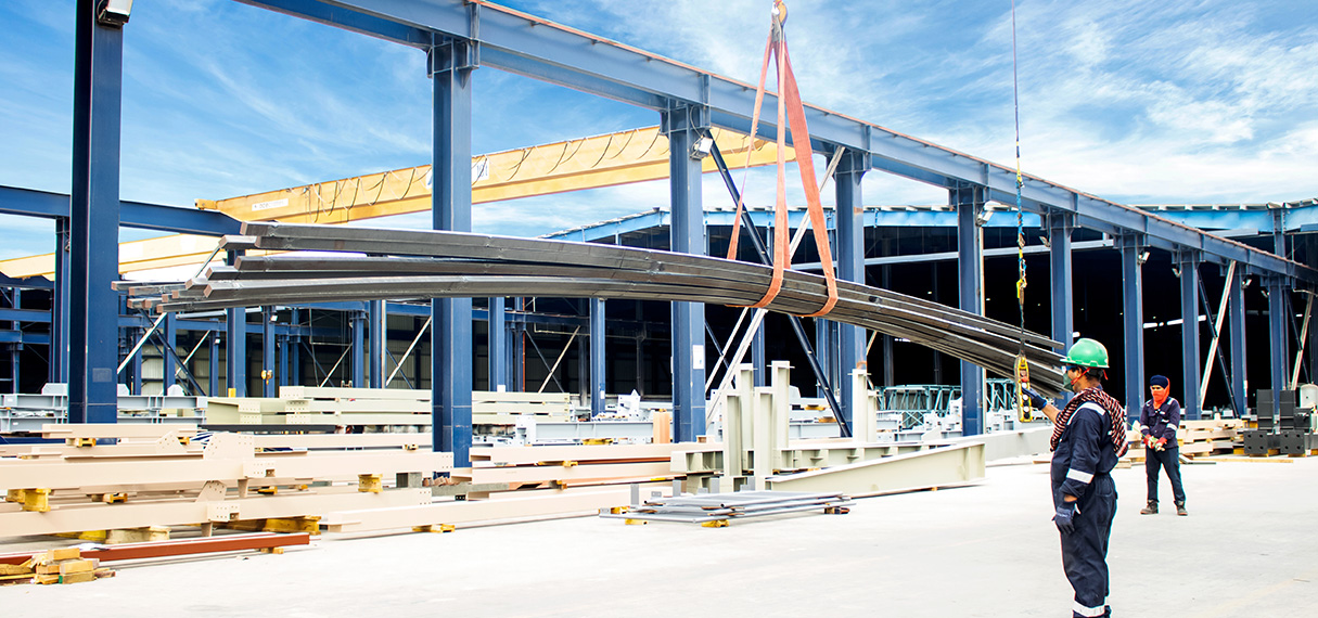 Steel fabrication in construction