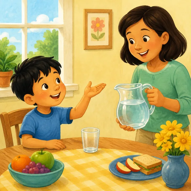 Scene: Water, please.