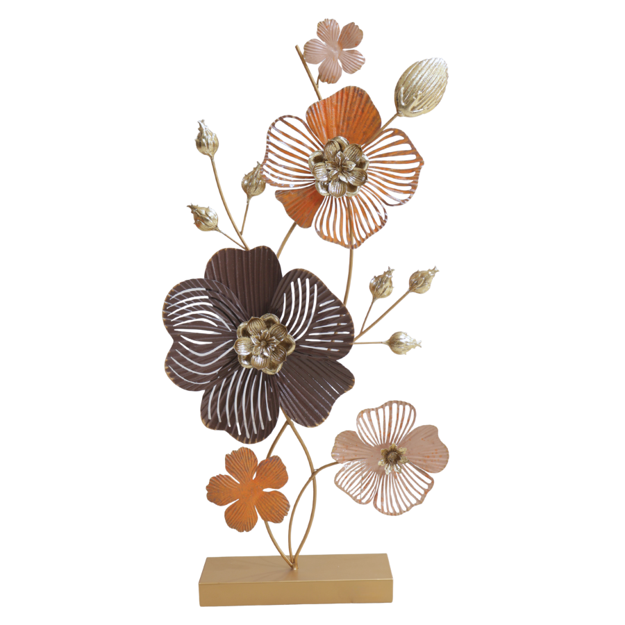 Decoración de flores hierro forjado, 75cm