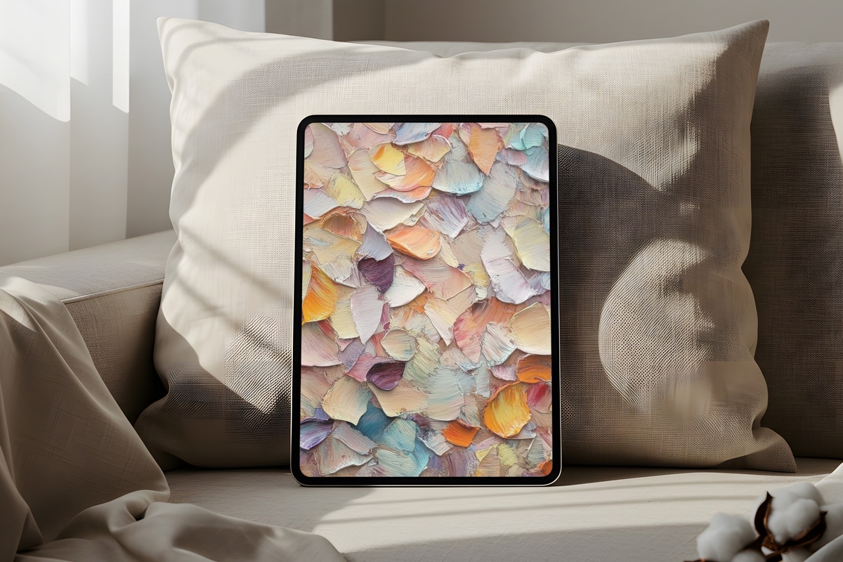 Impressionist Leaf Dance iPad Wallpaper