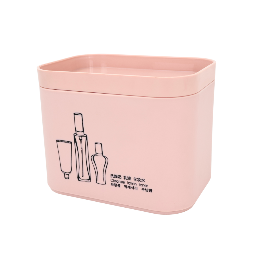 Organizador multifuncional rosado, 12.5x15.5cm, plástico