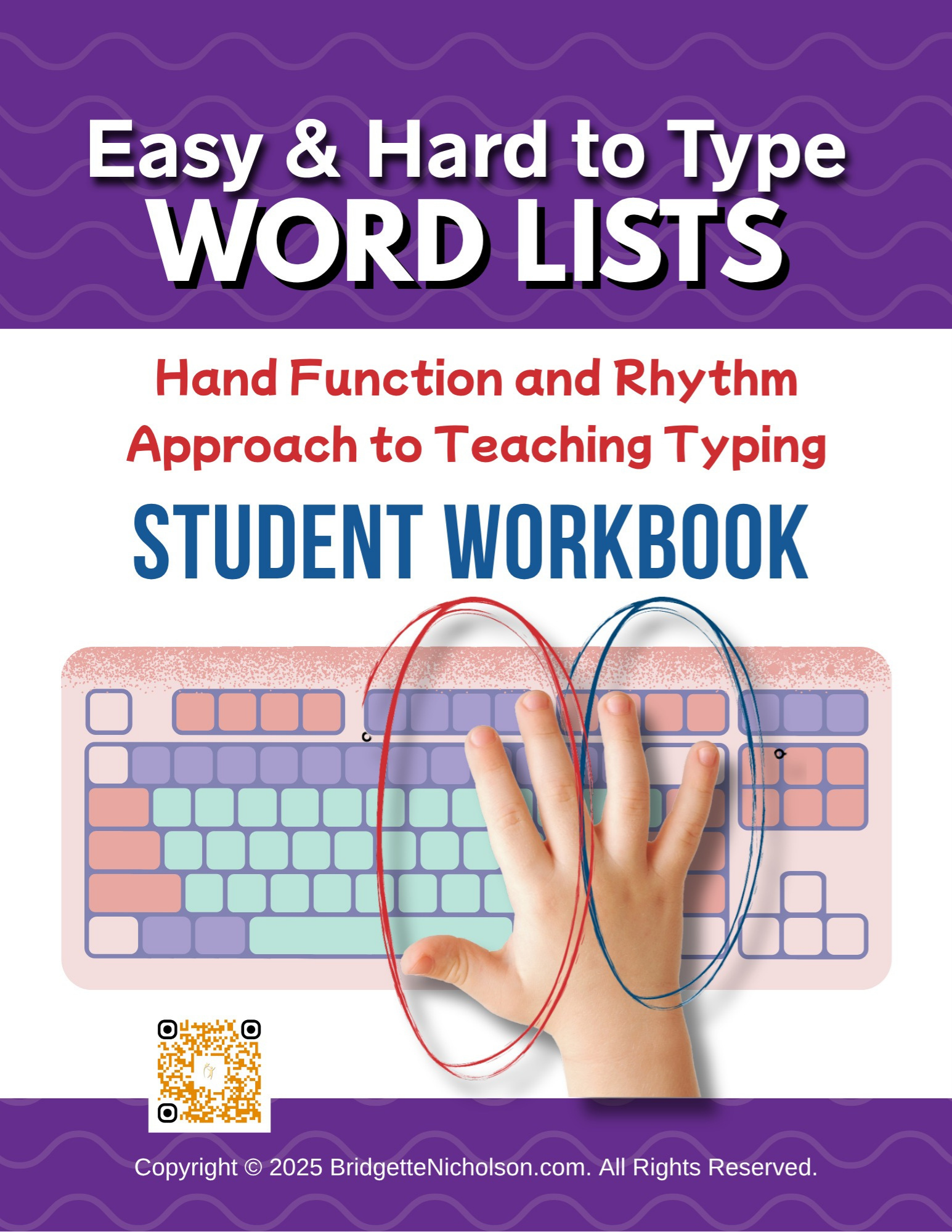 Word Lists Typing workbook page 1