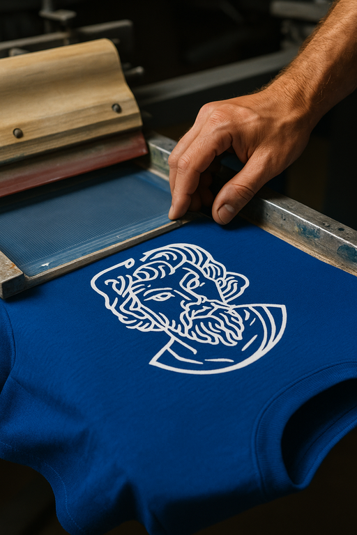 Screen printing process creating quality graphic T-shirts
