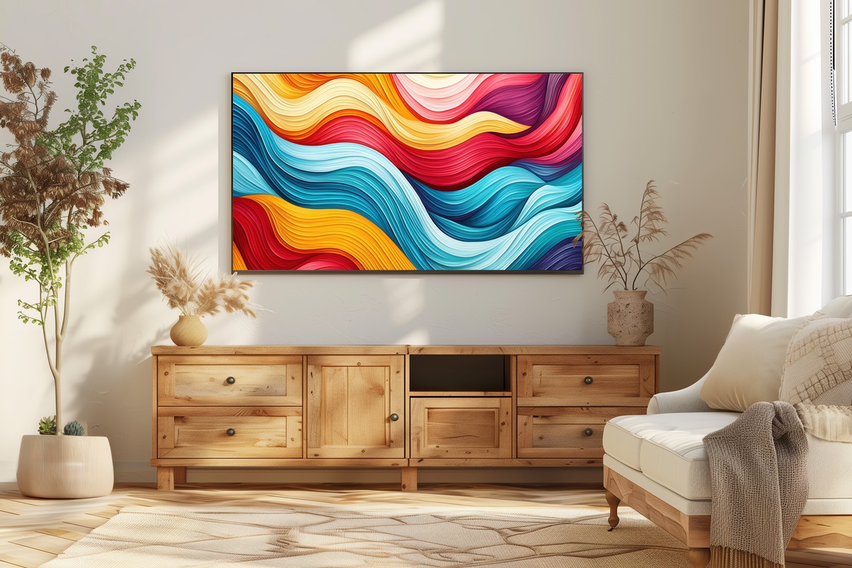 Oceanic Wave Rhythms Frame TV Art