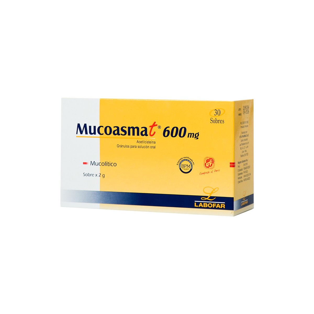 Mucoasmat 600 Mg Caja/30 Sobres