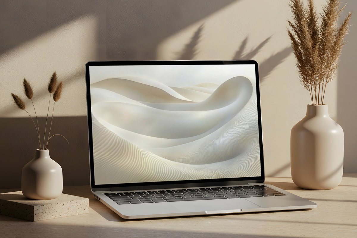 Dunes Whispering Tranquility Neutral Desktop Wallpaper
