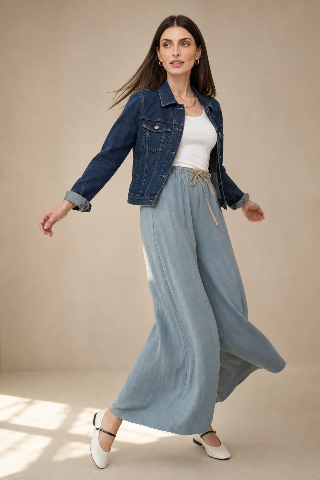 Lavisa - Chambray Linen Tapered Pants