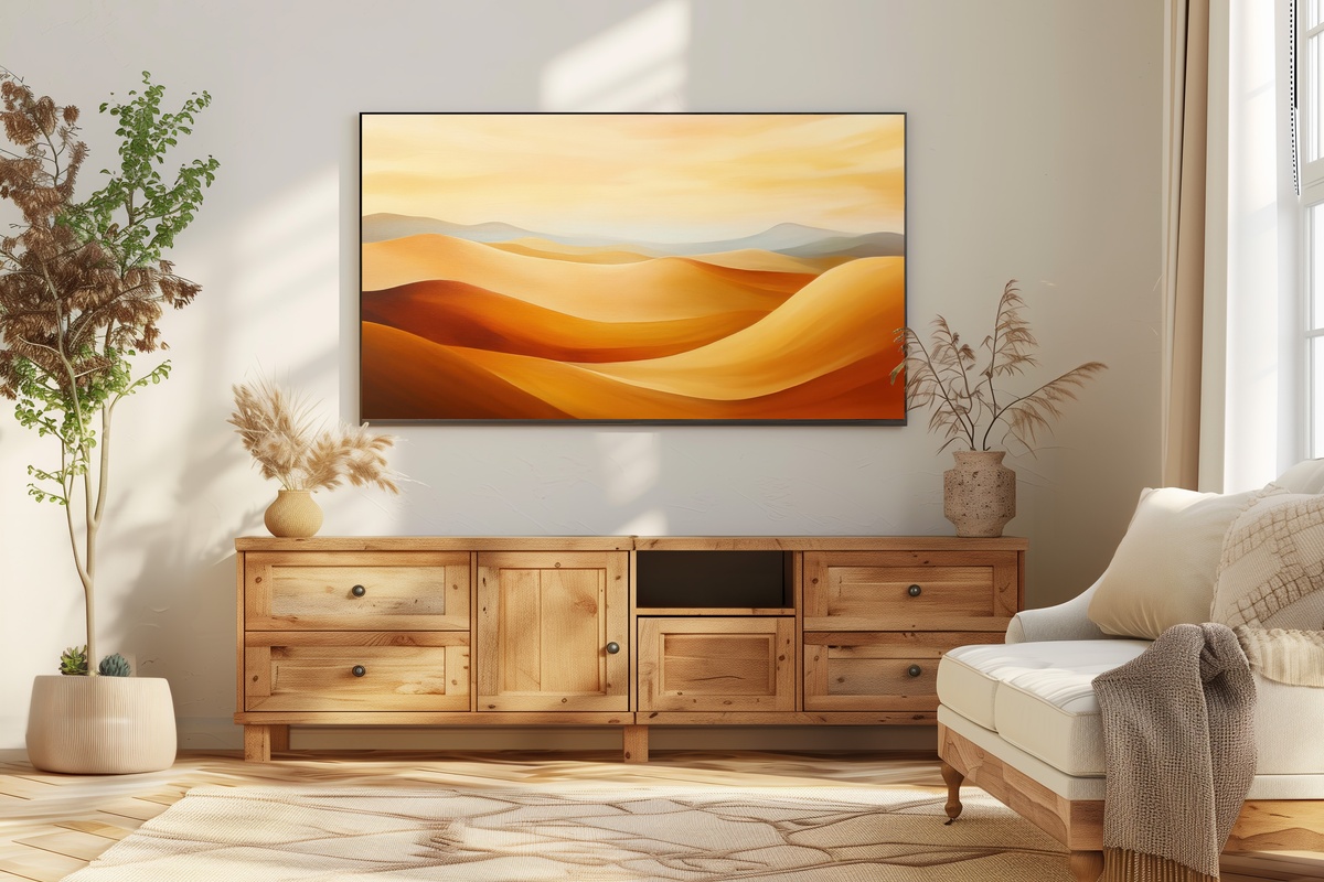 Expressive Rose Brushwork floral Frame TV art with gestural rose painting