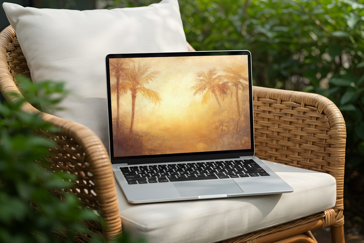 Lush Golden Dreams Desktop Wallpaper