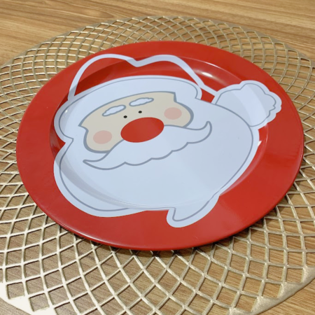 Plato navideño acero inox, Ø25cm