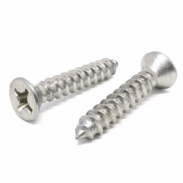 #8 Stainless Phillips Flat Head Self Tapping Screws (Choose Length & Qty) - Picture 2 of 11