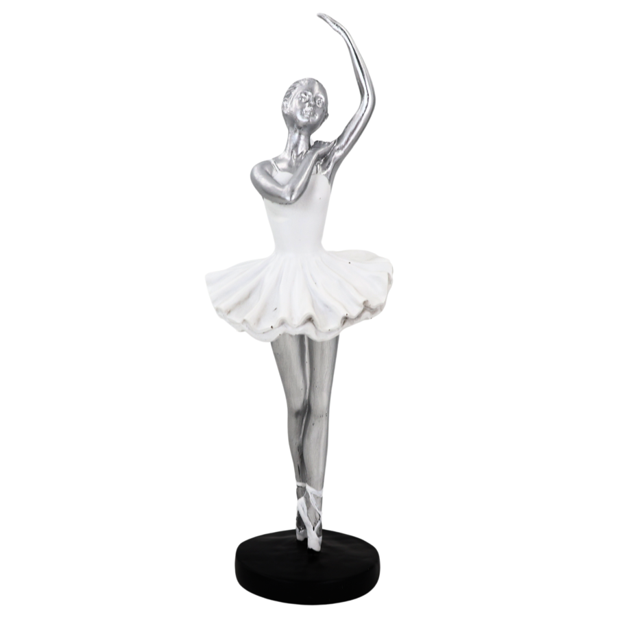 Figura decorativa 27x9cm, plateado