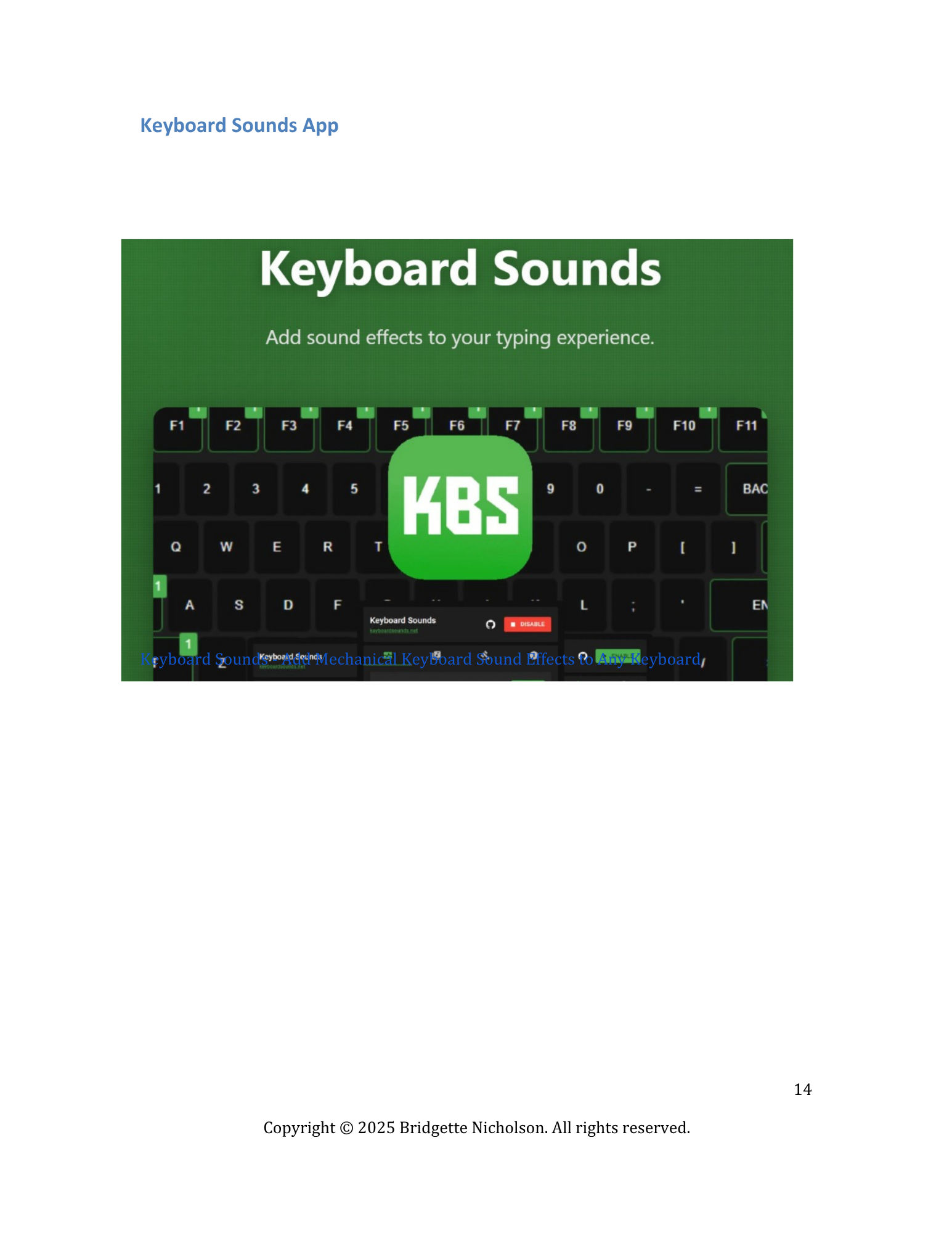 Computer Keyboard workbook page 14