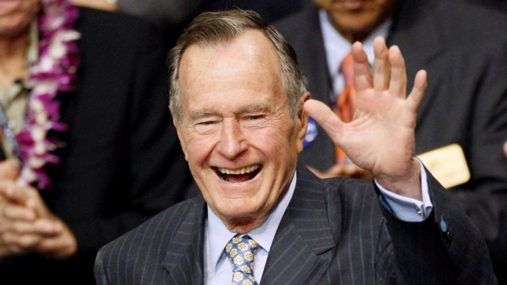 When George Bush Snr was elected president, who was his democrat opponent?