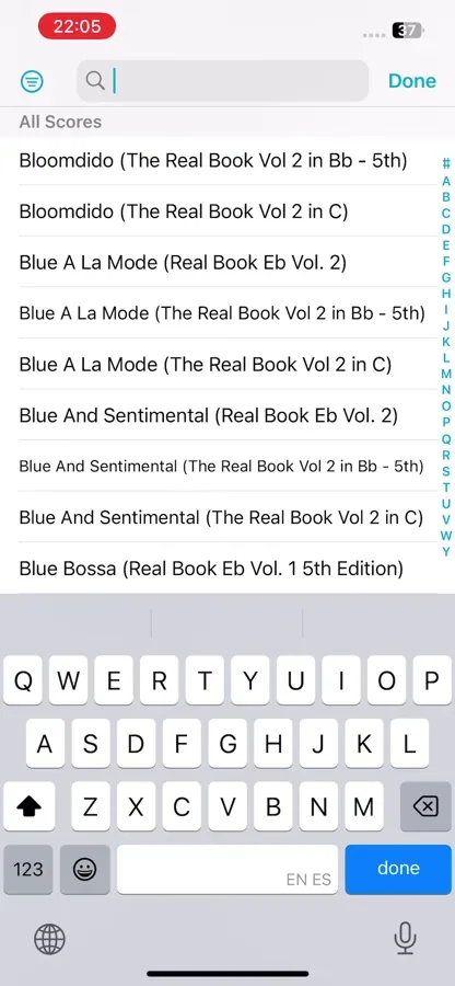 MobileSheets Real Book Vol. 4 in Bb view 4