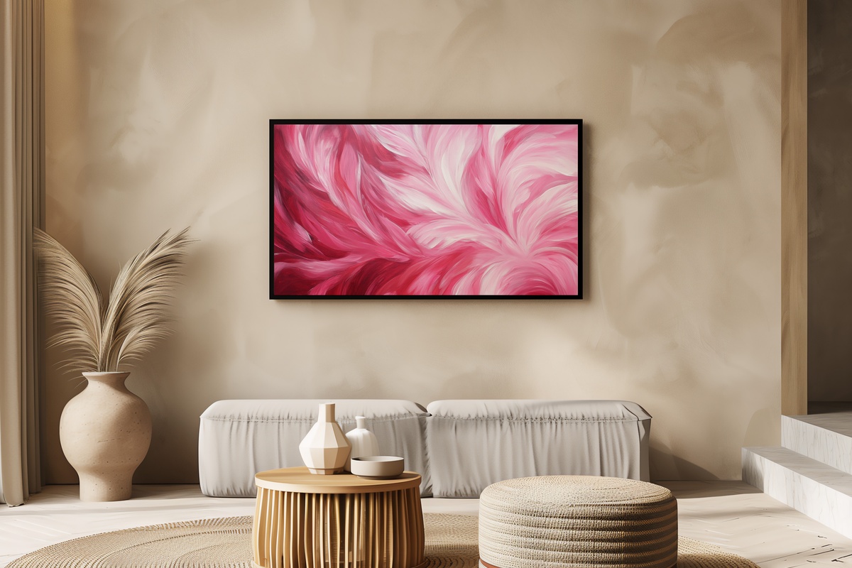 Petal Swirl Reverie Abstract Frame TV Art