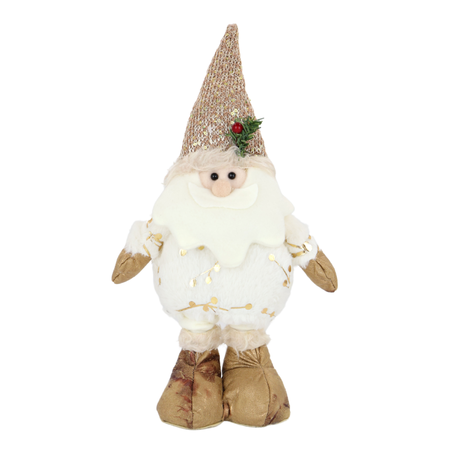 Muñeco patilargo navideño 38cm, tela