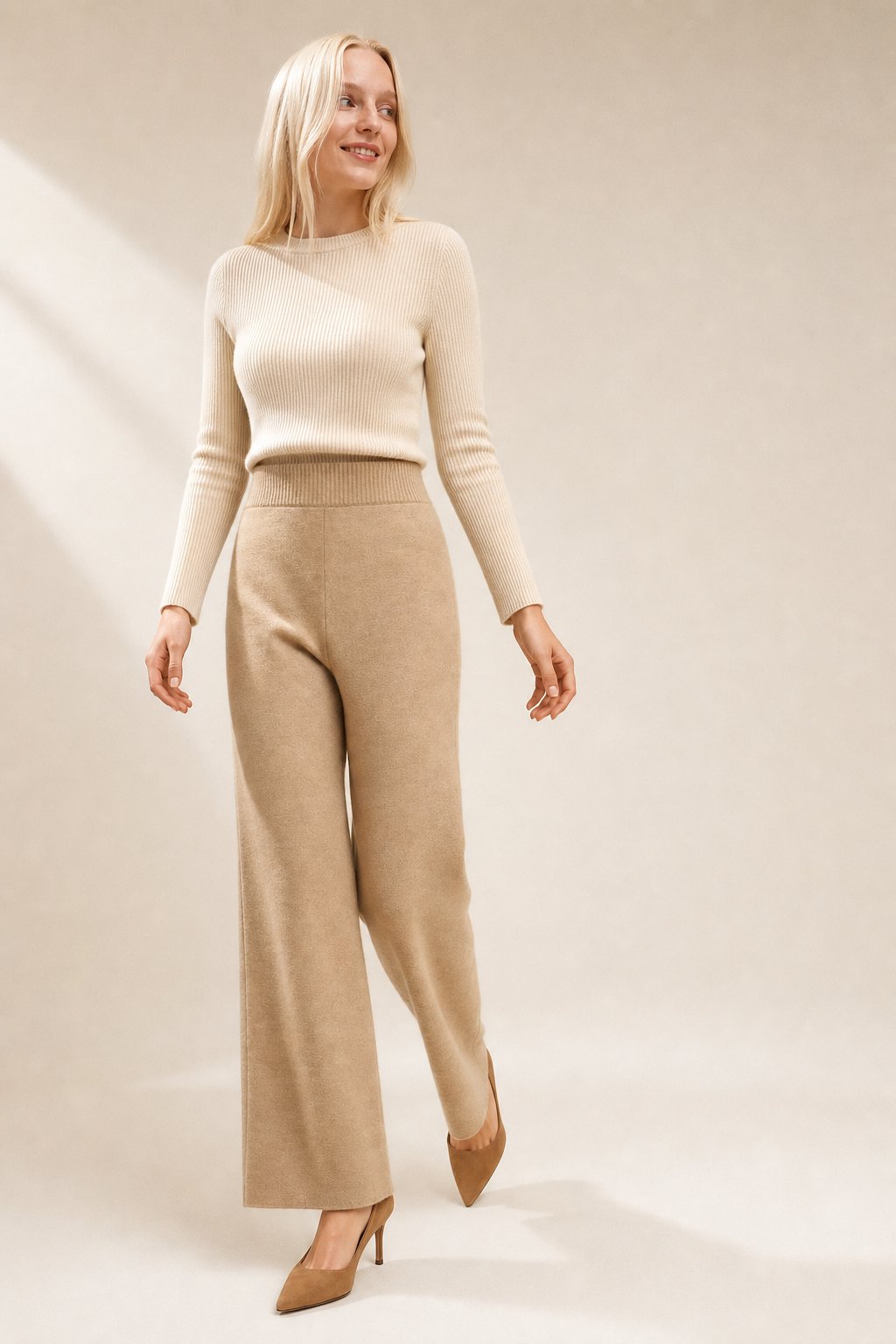 Lavisa - Cashmere Blend High Waisted Thermal Sweatpants