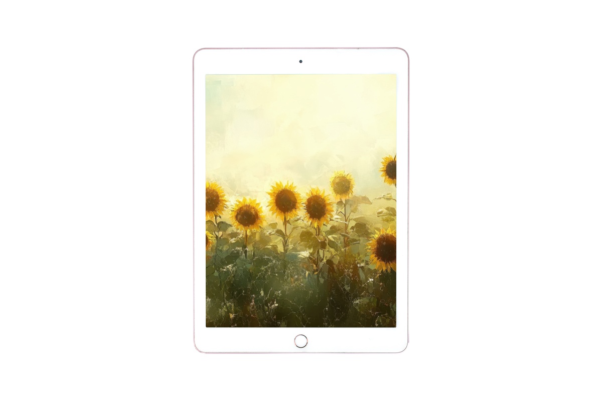 Sunlit Vibrance of Sunflowers Summer iPad Wallpaper