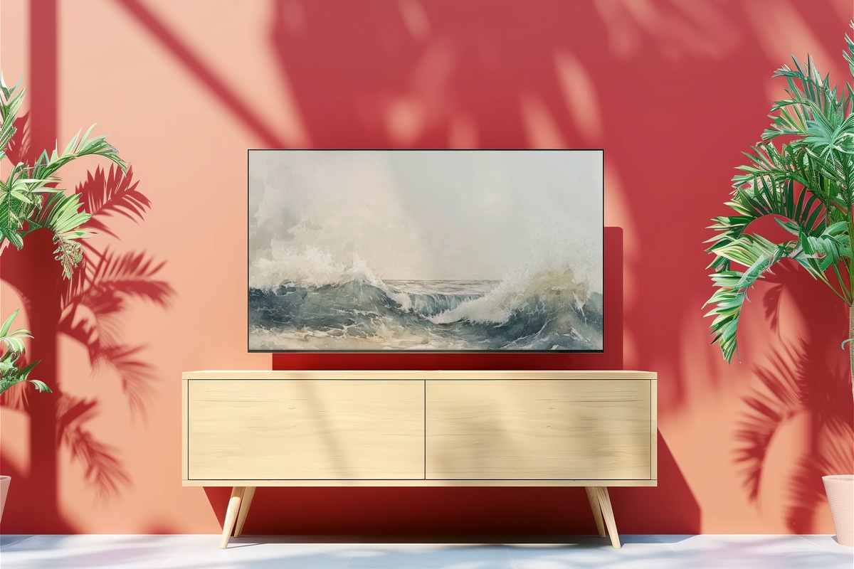 Abstract Oceanic Dreamscape Summer Frame TV Art