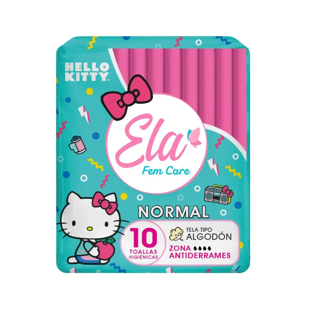 Ela Normal Tela Algodon Kitty Bolsa X 10 Unid