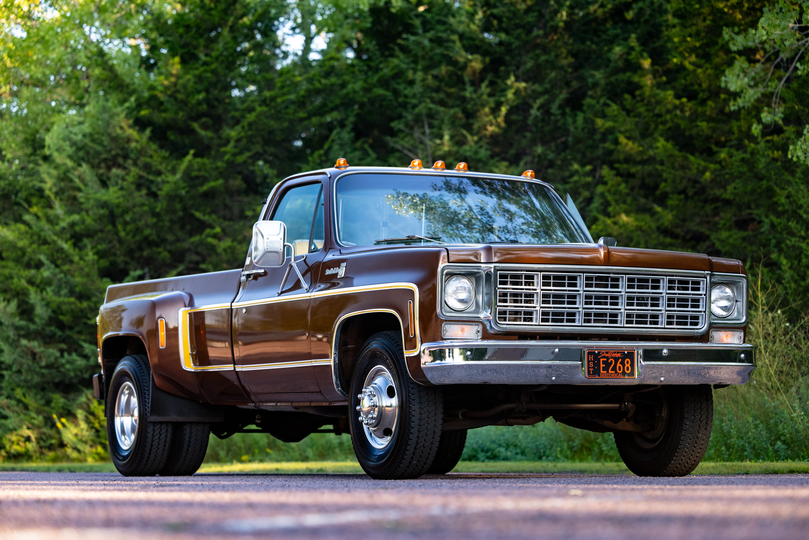 Dually crew cab custom truck build on steel wheels by Frankman Motor Company