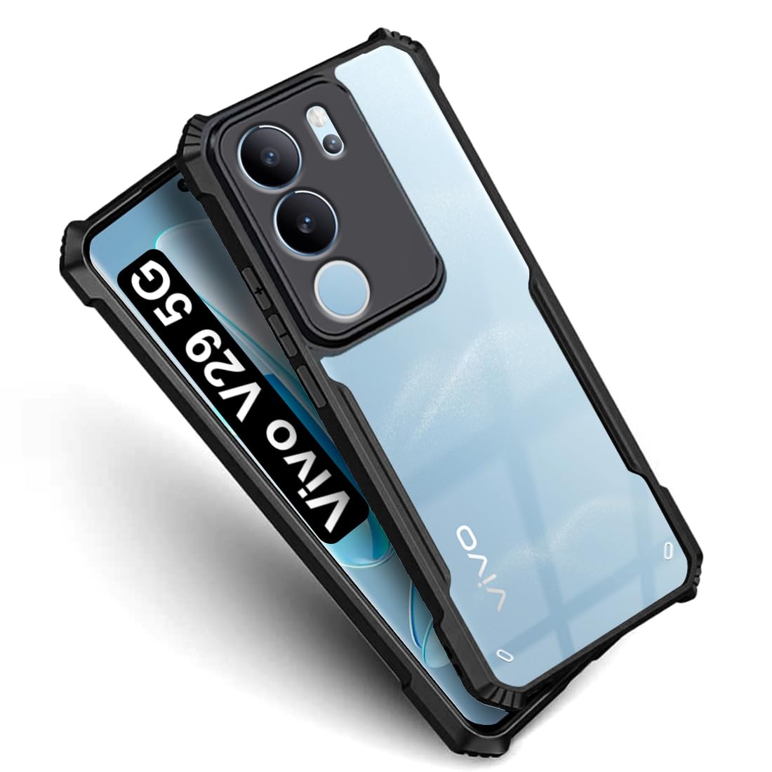 Black Border - Transparent Back iPaky Mobile Back Cover Case