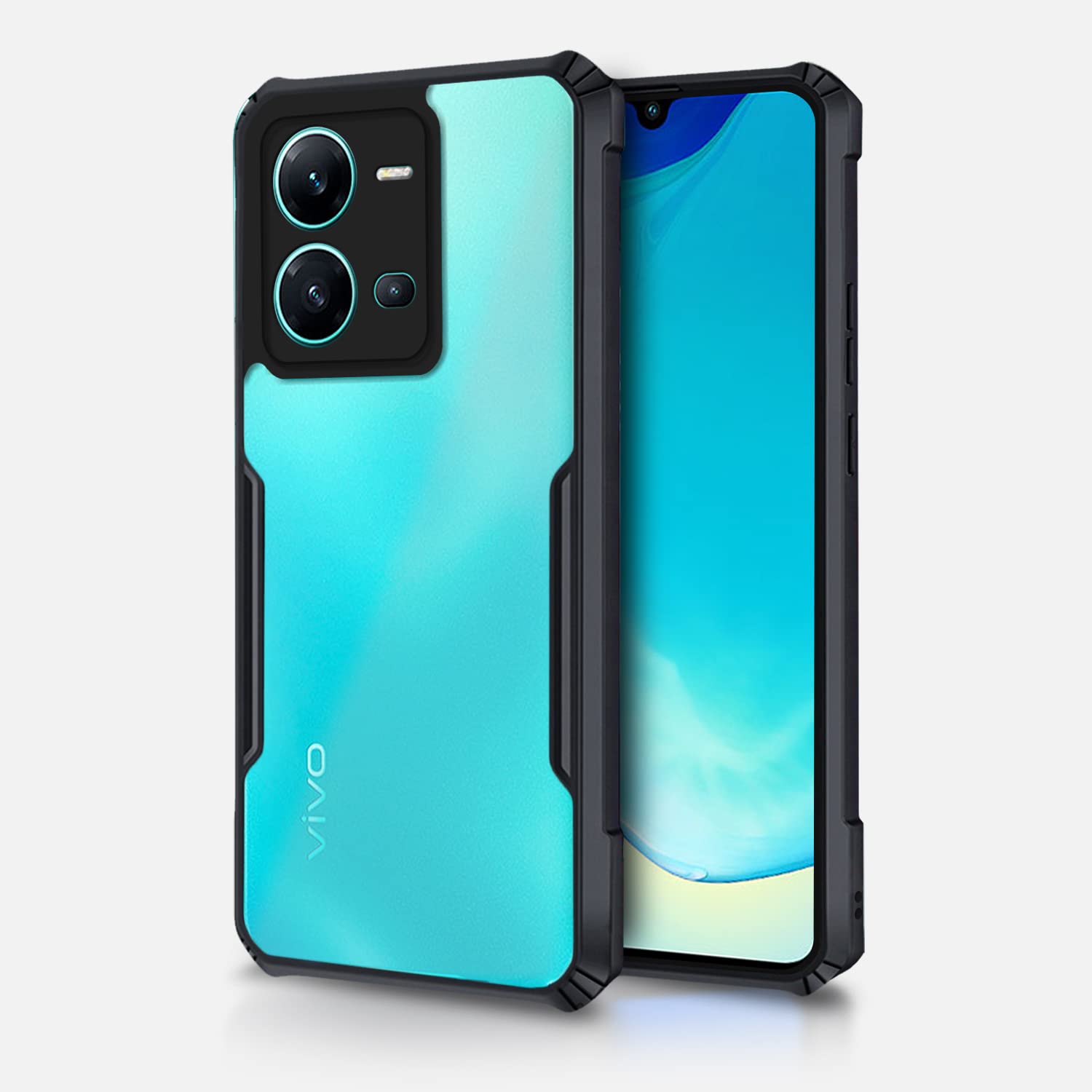 Black Border - Transparent Back iPaky Mobile Back Cover Case