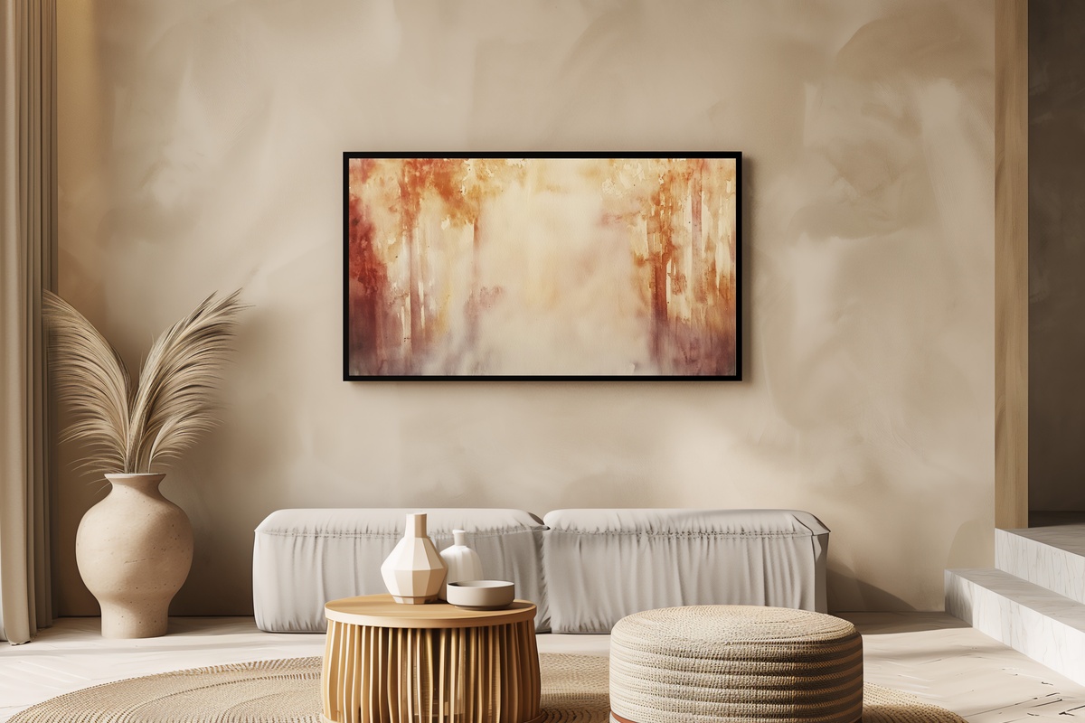 Abstract Forest Autumn Harmony Fall Frame TV Art