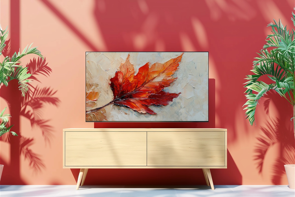 Close-Up Leaf Whispers Fall Frame TV Art