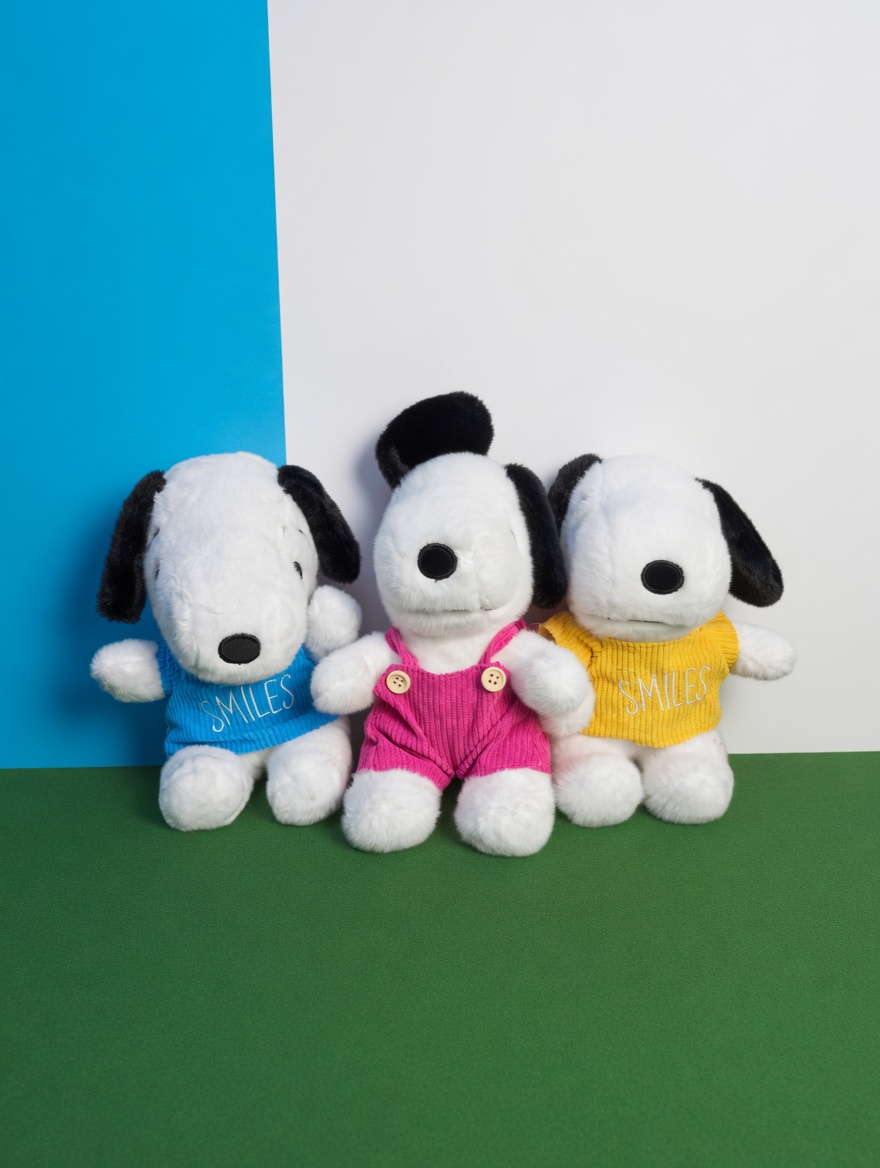 Peluche Snoopy con overol y polo