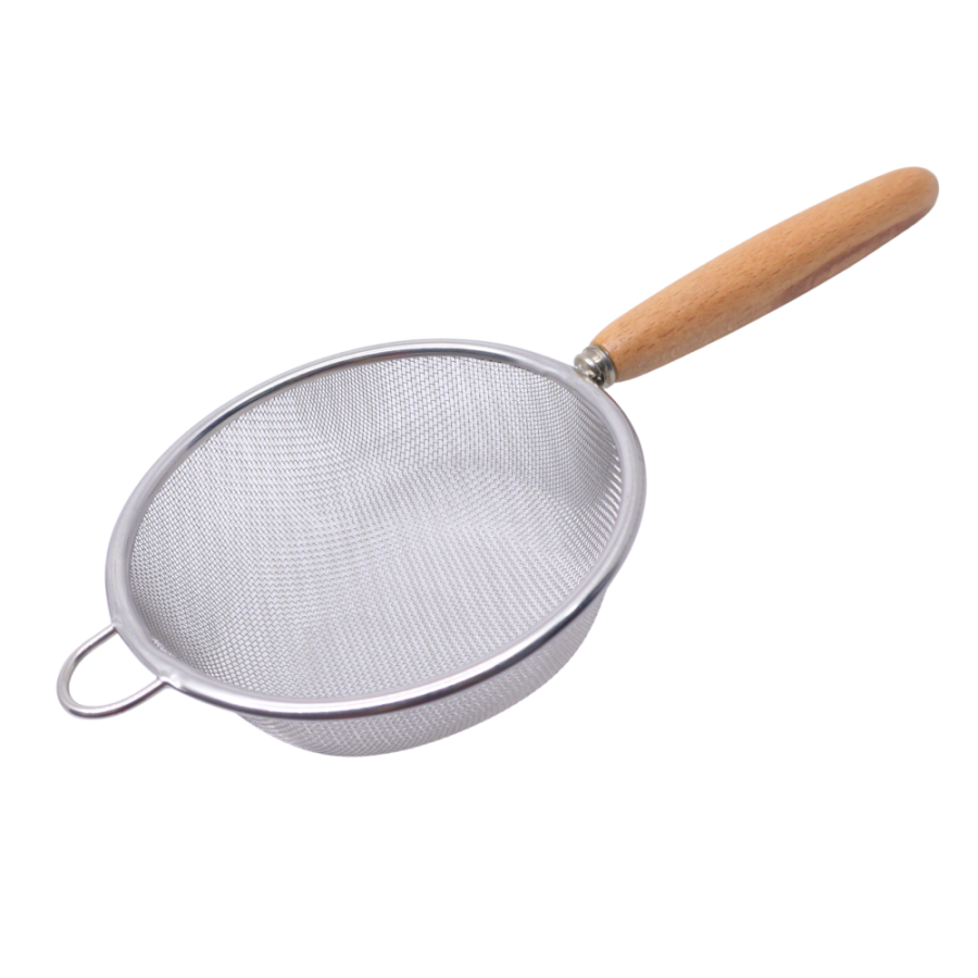 Colador madera/acero inox, 22cm