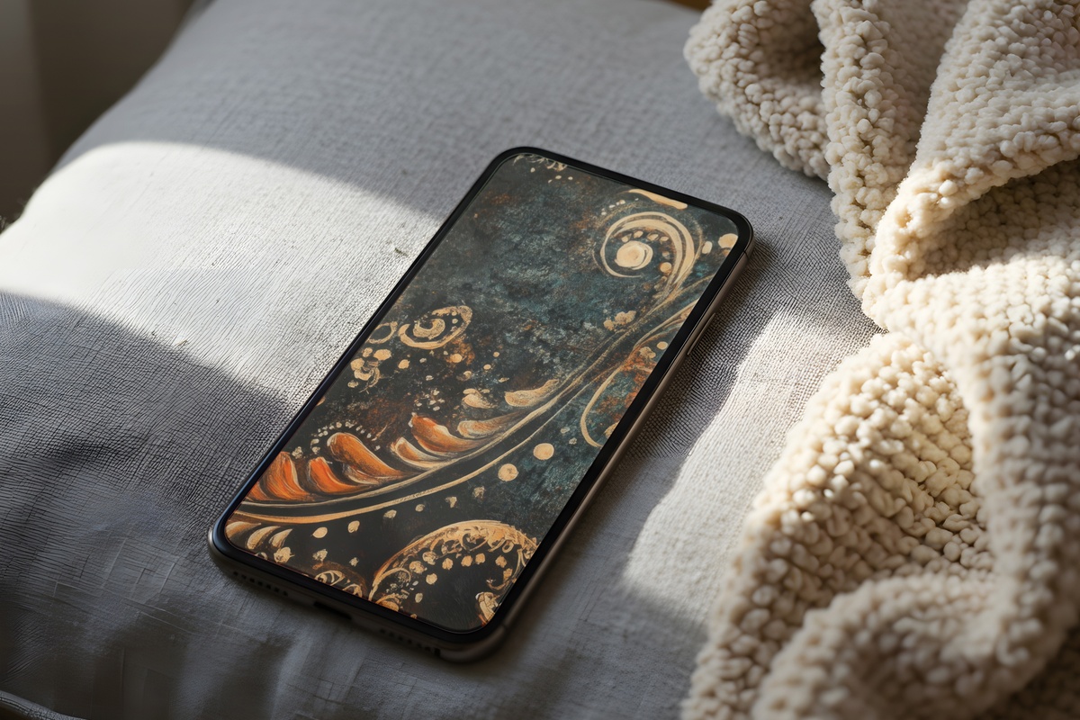 Henna Patterns Dreamscape Boho iPhone Wallpaper