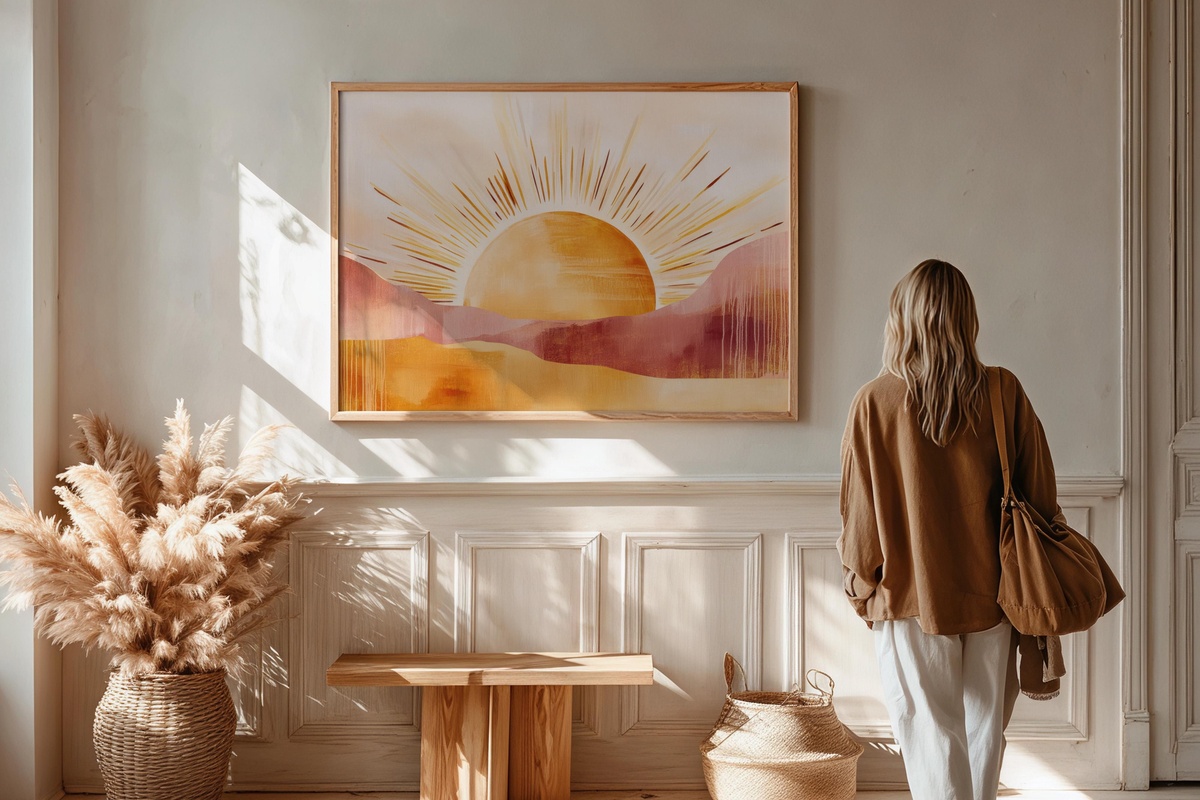 Boho Sunburst Harmony Boho Printable Wall Art