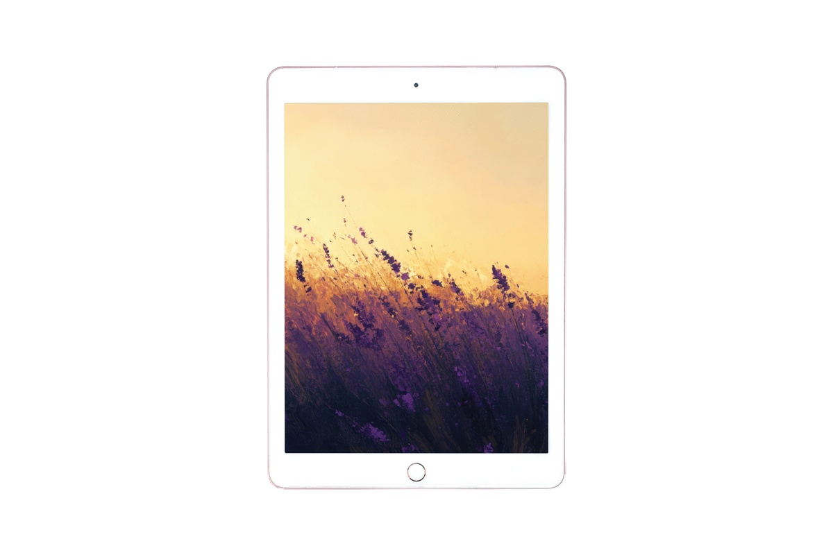 Golden Lavender Landscape Summer iPad Wallpaper
