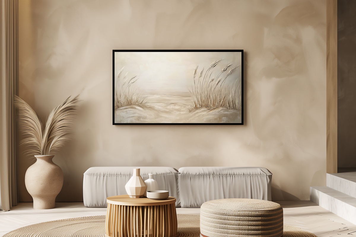 Sea Grass Dune Whispers Coastal Frame TV Art
