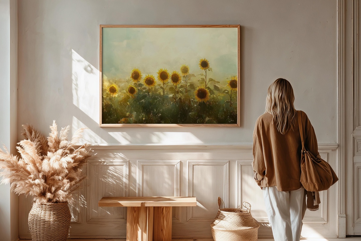 Sunlit Vibrance of Sunflowers Summer Printable Wall Art