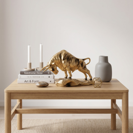 Figura decorativa toro poliresina, 32x21cm