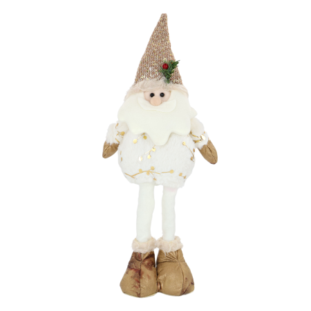 Muñeco patilargo navideño 38cm, tela