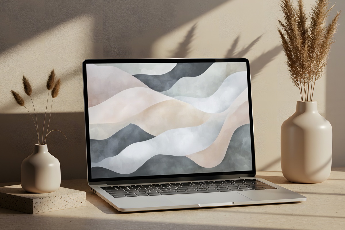 Organic Comfort Flow Abstract Desktop Wallpaper
